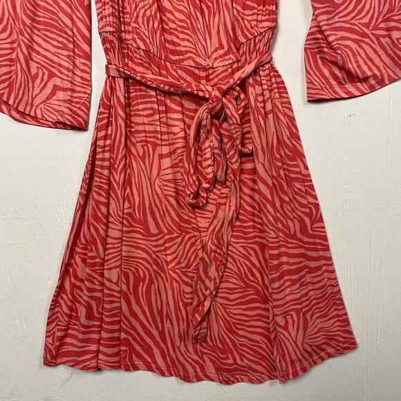 Michael Michael Kors Zebra-Print Off-The-Shoulder Dress Size XXL - Picture 4 of 11